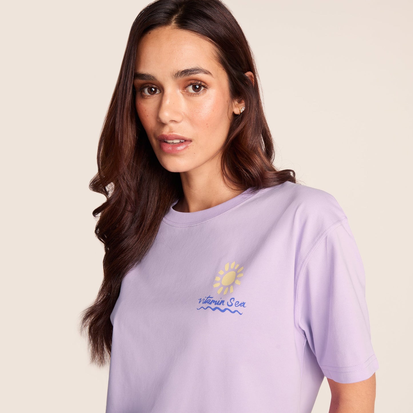 Lupin Womens Relaxed Fit Supersoft Emmy Lupin T-Shirt - Lilac Blossom