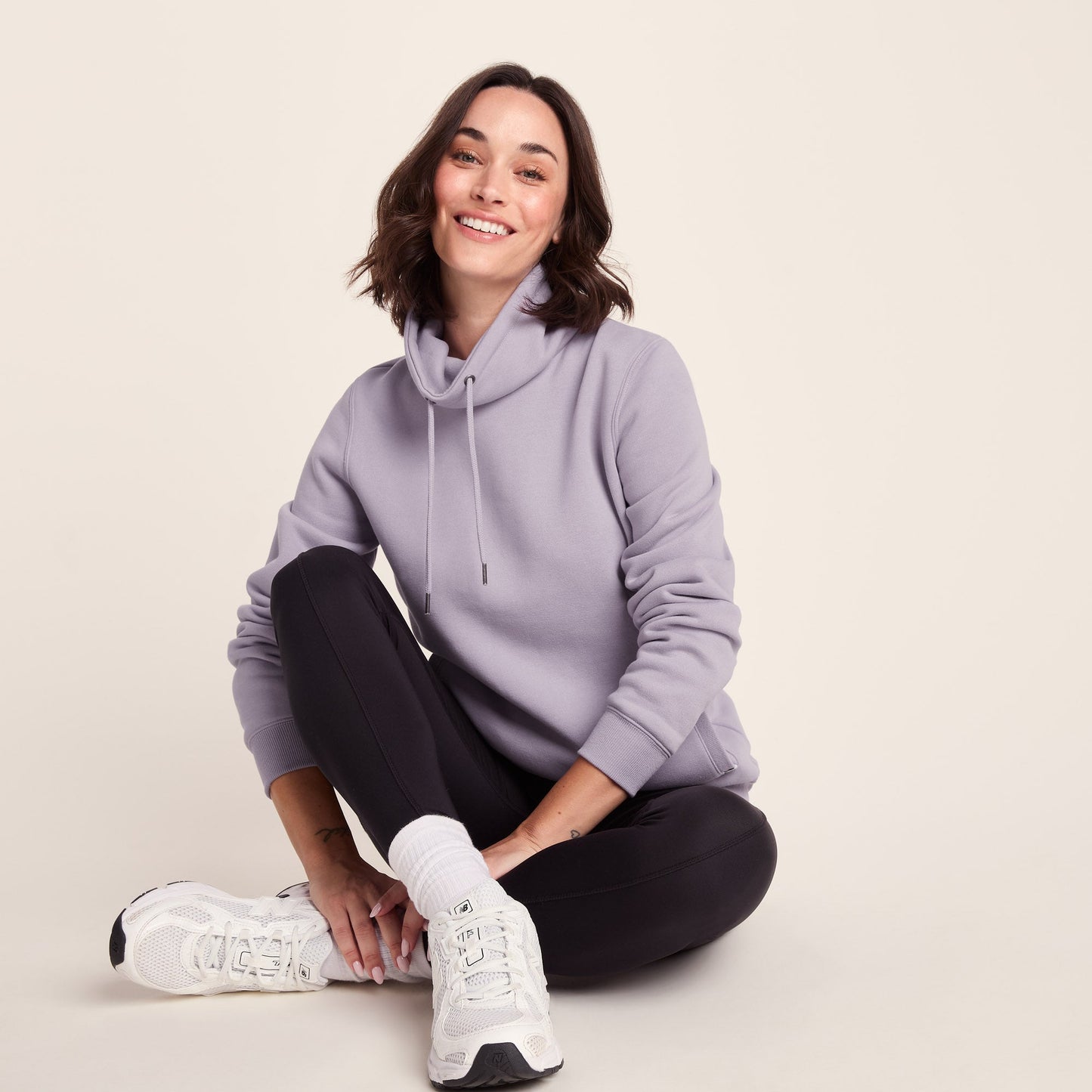 Abigail Womens Supersoft Funnel Neck Sweat - Lavender Grey