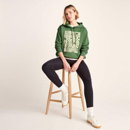 Aria Womens Supersoft Relaxed Fit Hoody - Dark Matcha