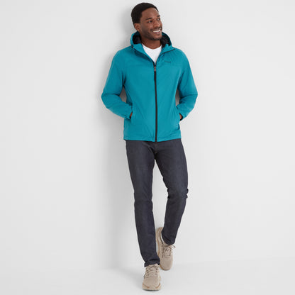 Craven Mens Waterproof Packaway Jacket - Mosaic Blue