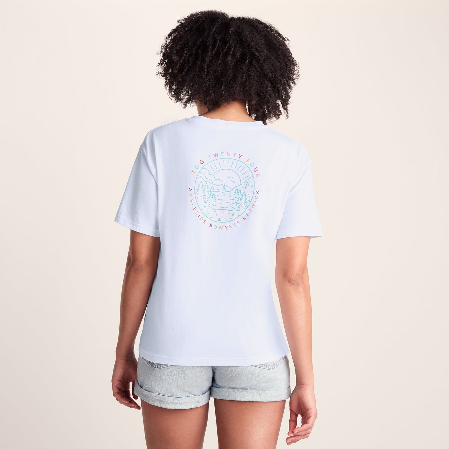 Lakeside Womens 100% Cotton Supersoft Relaxed Fit T-Shirt - Optic White