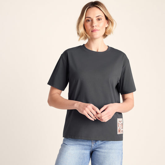 Margot Womens Supersoft Premium Relaxed Fit T-Shirt - Deep Slate