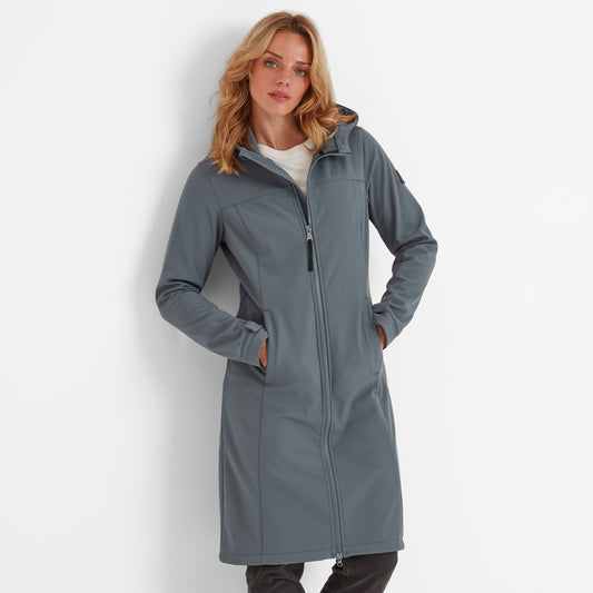 Marina Womens Long Water Resistant Softshell Jacket - Graphite