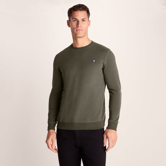Mellor Mens Supersoft Cotton Rich Sweat - Dark Khaki