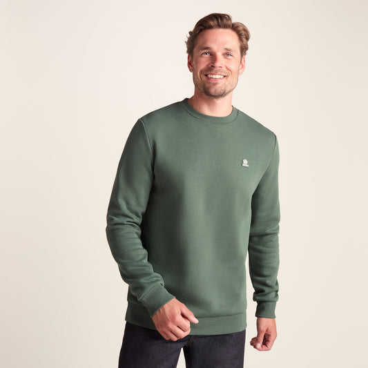 Mellor Mens Supersoft Cotton Rich Sweat - Light Forest