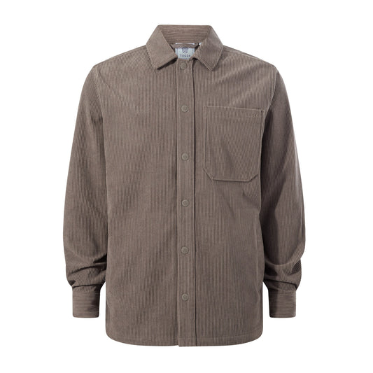Olson Mens Chunky Corduroy Shacket - Ash Brown