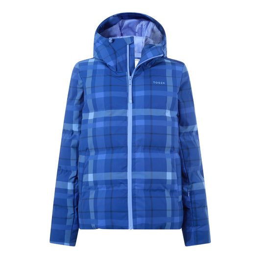Orelle Womens Insulated Ski Jacket - Cobalt Blue Check