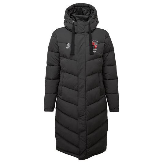 Old Brodleians Womens - Raleigh Long Insulated Jacket Washed Black