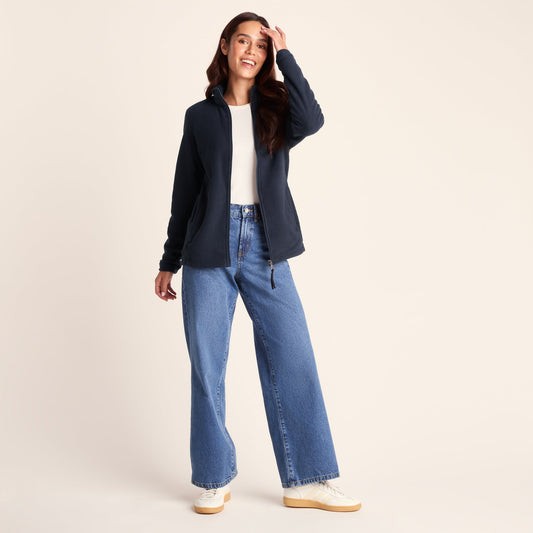 Revive Womens Fleece Jacket - Dark Indigo