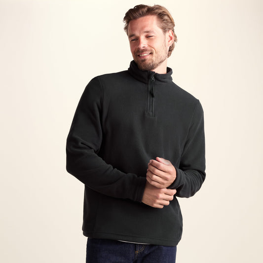 Revive Mens Quarter Zip Fleece - Black