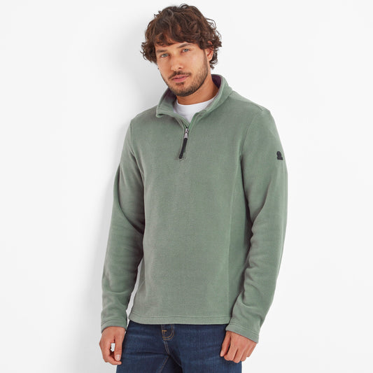 Revive Mens Quarter Zip Fleece - Light Forest