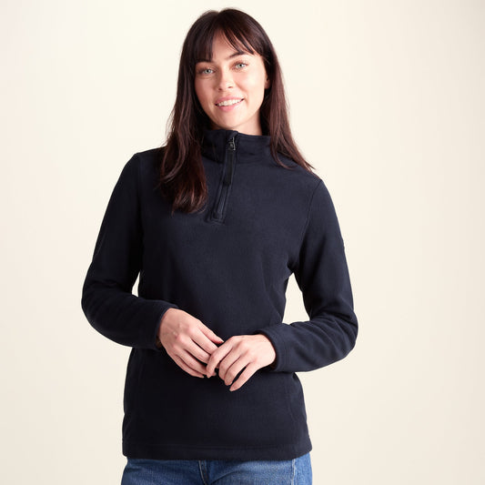 Revive Womens Quarter Zip Fleece - Dark Indigo