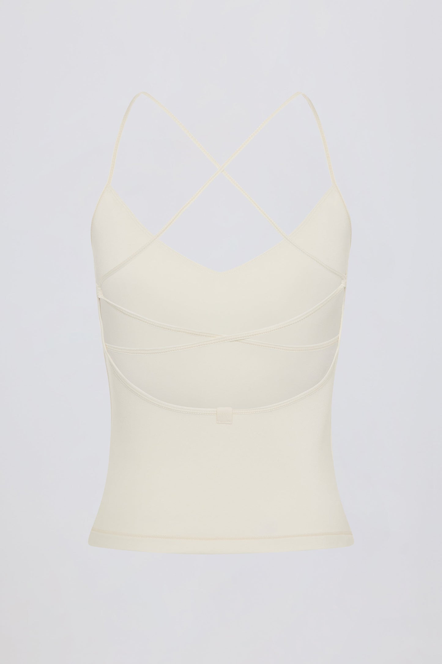 Cross-Back Tank Top in Cream