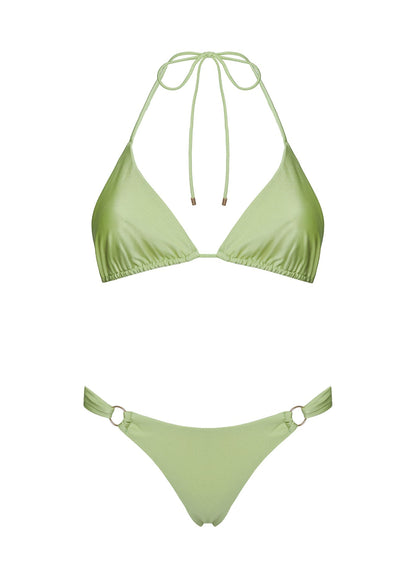 Nevaeh Shine Triangle Bikini Top Kiwi