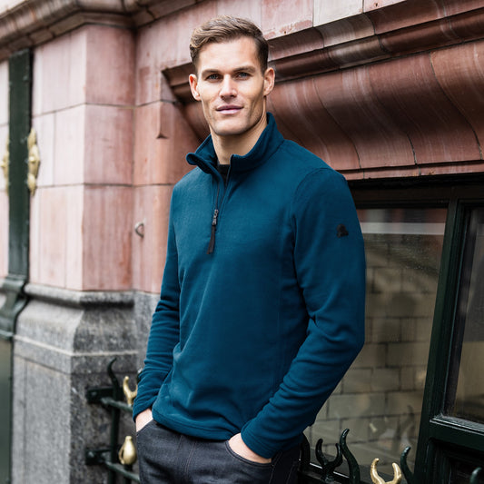 Revive Mens Quarter Zip Fleece - Marine Blue