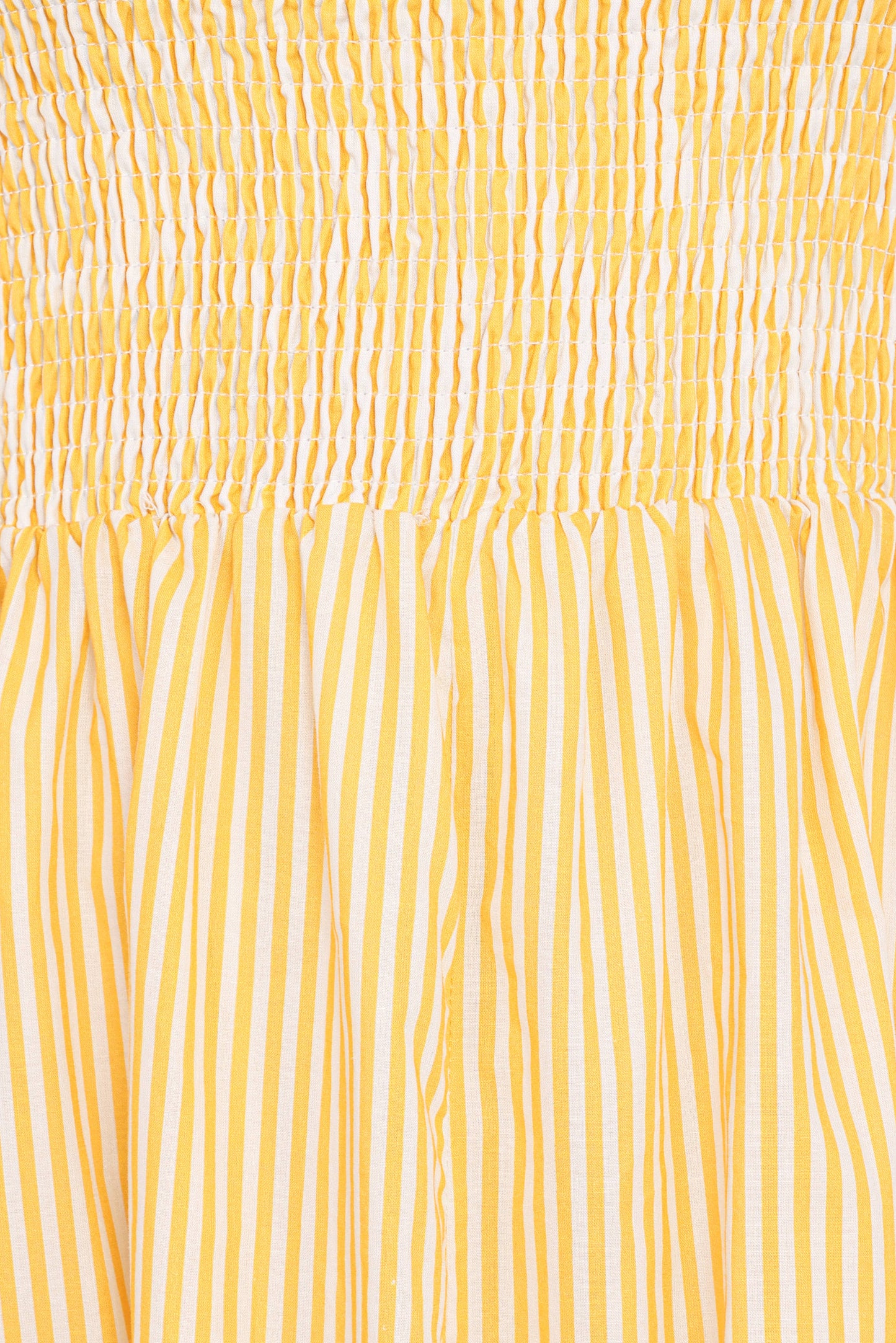Aviva Smocked Midi Dress - Mango Stripe