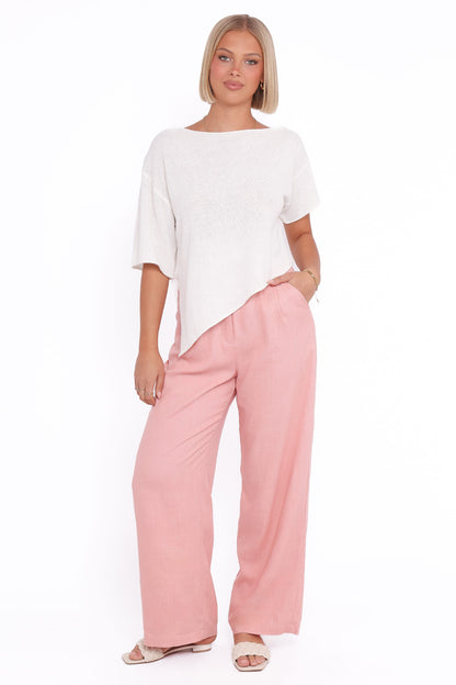 Ardena Boucle Knit Top - Cream